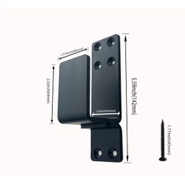 2x4 Door Barricade Bracket Heavy Duty Metal Door Bar Bracket U-Shaped Door Security Bracket for Garden, Barn, Lathe, Gate Reinforcement Anti-Theft (Black 2-Pack)