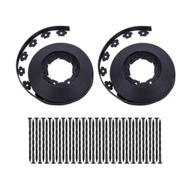 YANEYRIE Garden Edging100FT Landscape Edging with 60 Spikes for Lawn 1.5 Inch Tall (Black, 100FT)