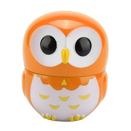 Egg Timer for Brushing Teeth,Owl Egg Timer,2 Minute Timer for Teeth Brushing,Toy Steering Wheel Cute Owl Shape Kitchen Manual Timer Mechanical Home Cooking Counters ClockBlue(Orange)