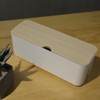 Cable Management Box Cord Organizer Box Hides Power Strips Behind