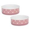 Bone Dry Trellis Paw Print Pet Bowl Set Microwave &