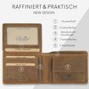 Baur Men's Genuine Buffalo Leather Wallet with RFID Protection Horizontal