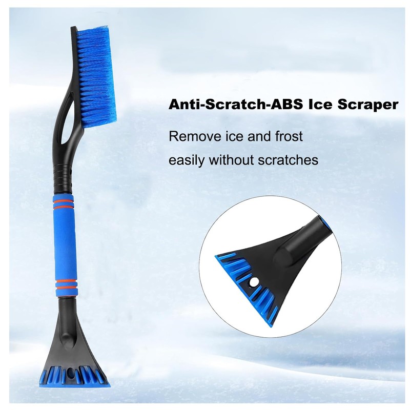 JLTXKST 2-in-1 Snow Brush with Ice Scraper, Car Ice Scraper,
