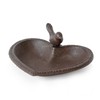 Small Heart Shaped Cast Iron Garden Bird Feeder Bath