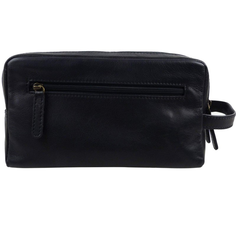 Oakridge Leather Mens Large Washbag/Toiletry Bag