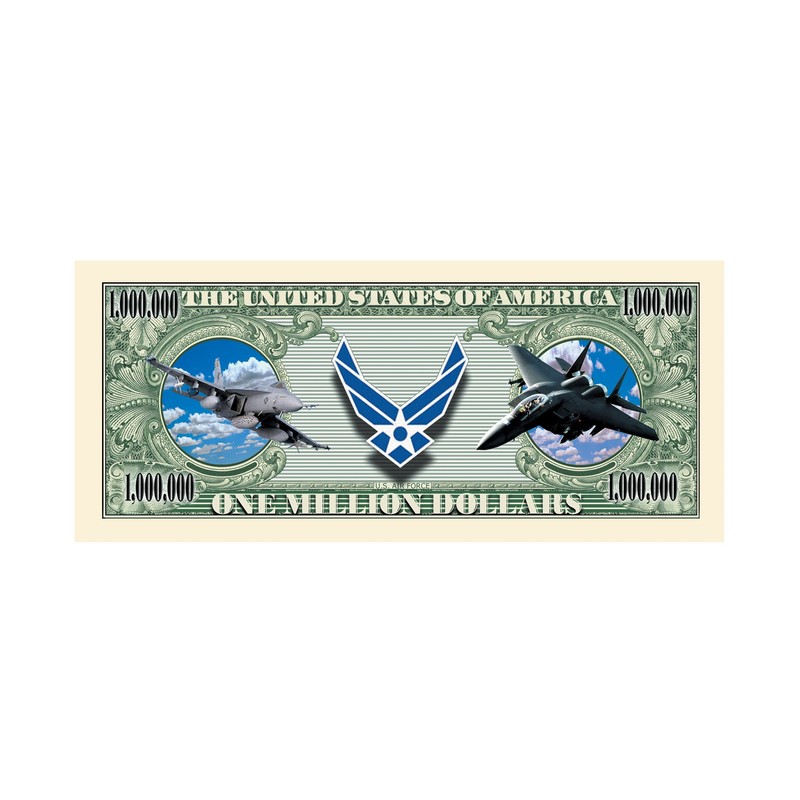 US Air Force USAF Commemorative Million Dollar Bill - Challenge