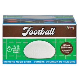iscream MVP Football 4" Muli-Colored LED Night Light with Remote and Timer
