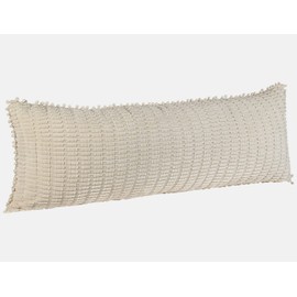 PANOD Extra Long Lumbar Pillow Cover 21x54 Boho,Super Soft and Plush Modern Decorative Long Lumbar Pillow Cover Long Body Pillow Case Cushion Case for Bed Sofa Couch Farmhouse Livingroom,Beige