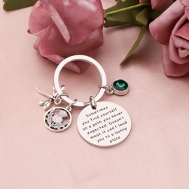 AKTAP Sasenach Inspired Keychain Outlander Jewelry Sassenach Scottish Outlander Gift Sometimes You Find Yourself On a Path You Never Expected (Outlander sometimes keychain)