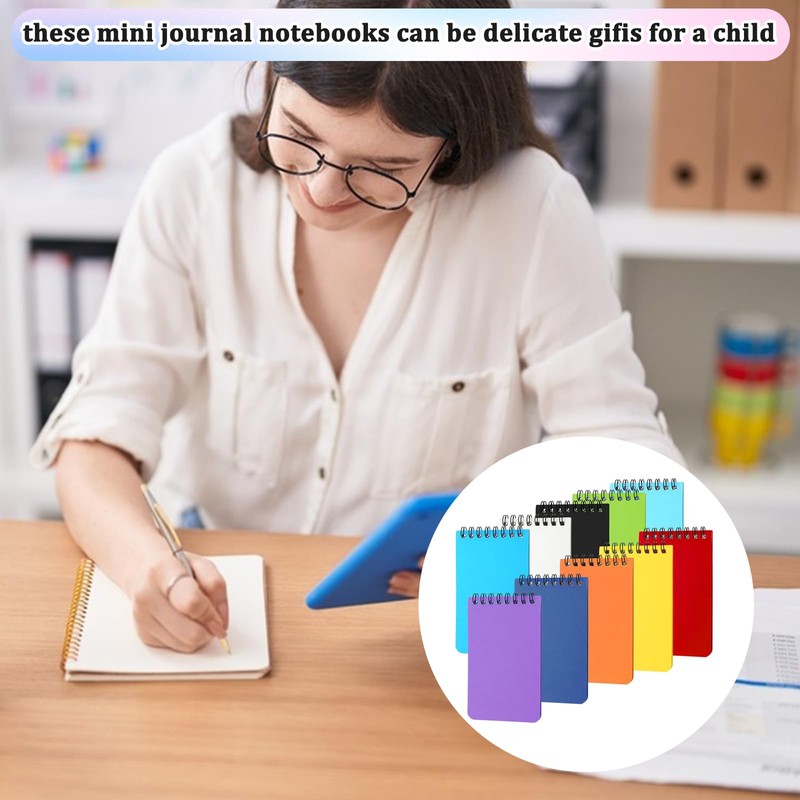 GMHLLES Small Notebook, Mini Notebook, 10 Books Small Notebooks Pocket
