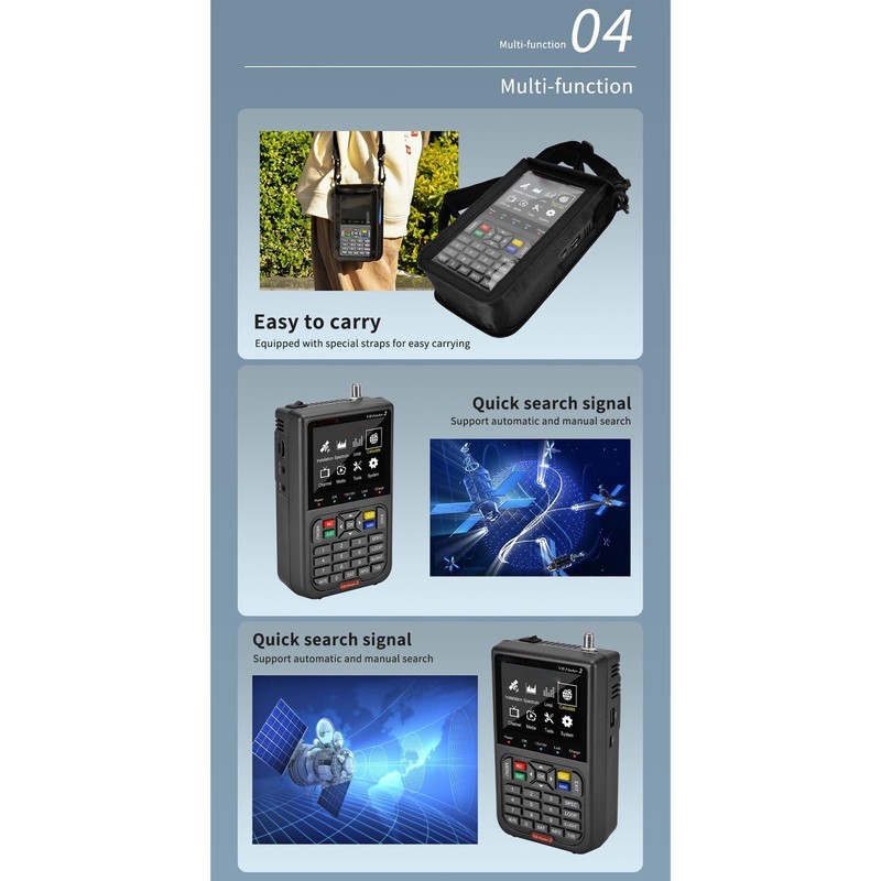 V8 Finder 2 Satellite Finder Signal Meter 3.5inch HD LCD