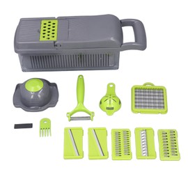 Vegetable Chopper Vegetable Cutter Food Chopper with Container for Slicing Chopping Shredding A Style