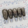 Smoke Aurora handmade nail tip - Square L / 스모크