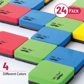 Mr. Pen- Mini Dry Erase Eraser, 24 Pack, Colorful Magnetic Dry Eraser, Whiteboard Erasers