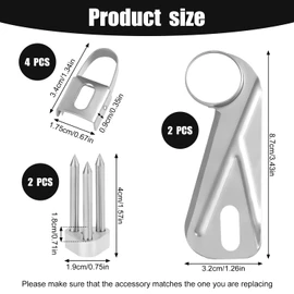 Gosknor 8pcs Apple Peeler Replacement Accessories, Fruit Peeler Machine Replacement Blade Apple Peeling Corer Blades Apple Cutter Apple Peeler Parts Universal Replacement Blades for Apple Potato