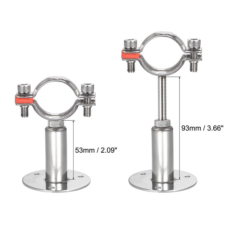 sourcing map Wall Mount Ceiling Mount Pipe Support, 304 Stainless