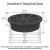 StormDrain 4" Outdoor Catch Basin Round Grate Cover - Fits