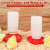 POMINEL Chick Brooder Box Starter Kit, Plastic Baby Chicken Feeder