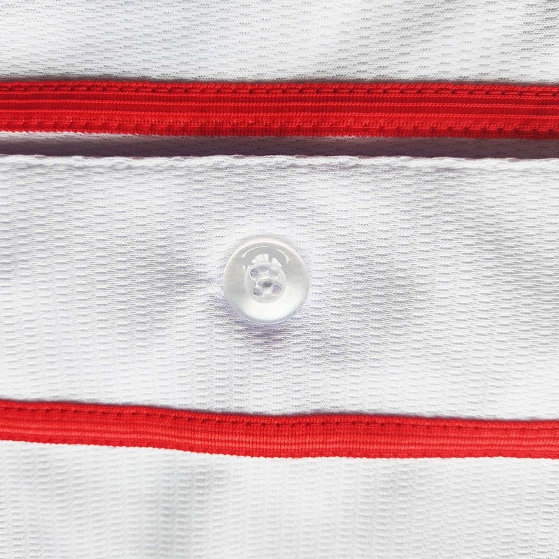 Pullonsy Mens White Plain Baseball Jersey Button Up Mesh Cool