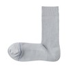 Muji Men's Socks, Right Angle, Smooth Cotton Socks, light silver