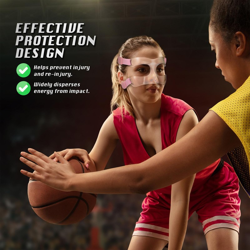 AF01B Women Nose Guard for Broken Nose Adults Adjustable Basketball