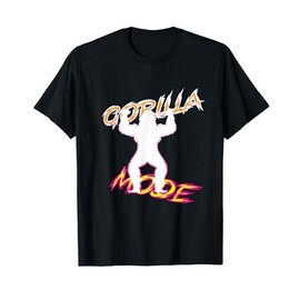Gorilla Mode Gorilla Gym for Muscles Gorilla Fitness Logo T-Shirt, black