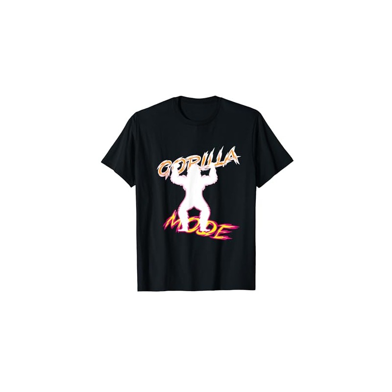 Gorilla Mode Gorilla Gym for Muscles Gorilla Fitness Logo T-Shirt,