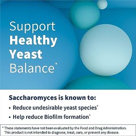Klaire Labs SFI Health Saccharomyces Boulardii Gut Probiotics for Women & Men - 5 Billion CFU Yeast Probiotics for Digestive Health, Immune Support & 