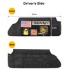 QMPARTS Upgraded Sun Visor Organizer Compatible with Wrangler JK 2007-2009,