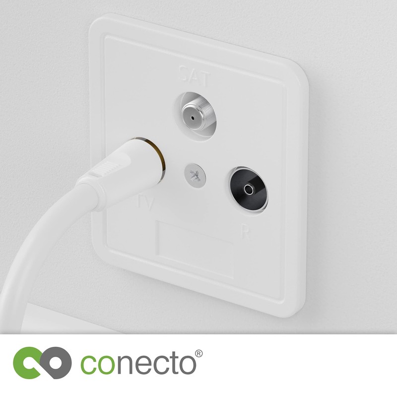 conecto TV Aerial Cable 1 m Coaxial Cable IEC Plug