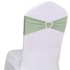 Fbewom Spandex Chair Sashes Bows 30 Pack Sage Green Chair