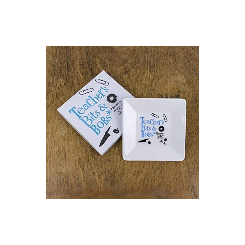 Bright Side Teacher Bits and Bobs Coin Bone Ceramic Tray