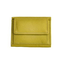 Josephine Osthoff 940 Women's Purse Small Wallet Men's Slim Coin Purse with Coin Compartment Genuine Leather RFID Protection, citrus