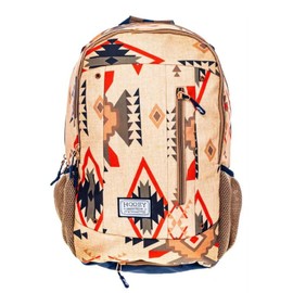 HOOEY Rockstar 20L Backpack - Compact Everyday Backpack with Laptop Sleeve - Lightweight, Durable Daypack for Commuting, Travel, & Outdoor Use - Unisex Design (Tan/Aztec)