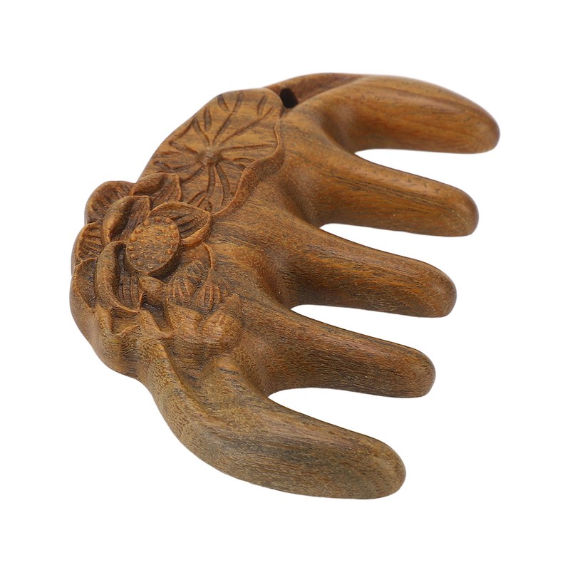 Massage Hair Comb Head Scalp Meridian Comb Y Shape Wooden
