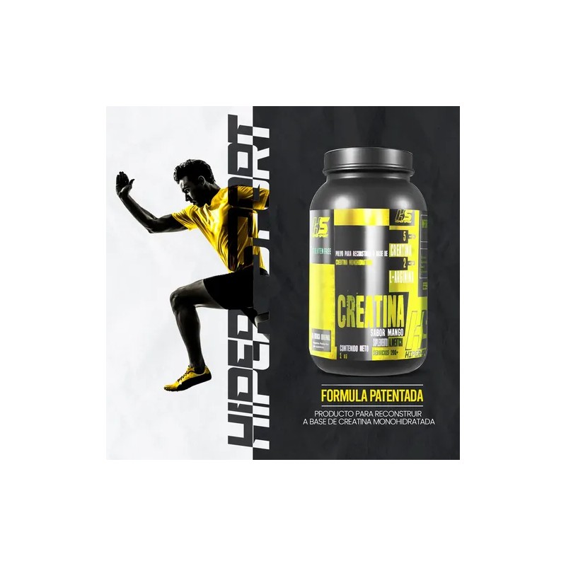 Creatina Monohidratada Hs 1kg 200 Servicios Hiper Sports