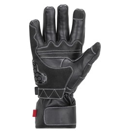 Noru Kabon Leather Gauntlet Motorcycle Glove - Waterproof Touring Glove with Thermo-Set Carbon Knuckle and Touchscreen Compatible Fingertip