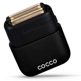 COCCO IMPACTO Foil Shaver for Men, Triple Gold Foil Electric Razor, Head Shaver for Bald Men, Wet & Dry Use, Magnetic Replaceable Head, Intelligent Accelerator, 90-Min Runtime – (Black)