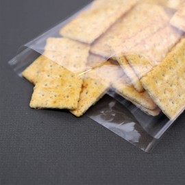 COSCANA®, Cellophane Bags, 4x6 / 4x9 / 5x7 / 5x11 / 6x9 / 6x12 Inches Clear Cello Treat Bags, 100 Pcs OPP Plastic Party Favors Bags with 100 Twist Ties (4 x 9 Inches 100pcs)