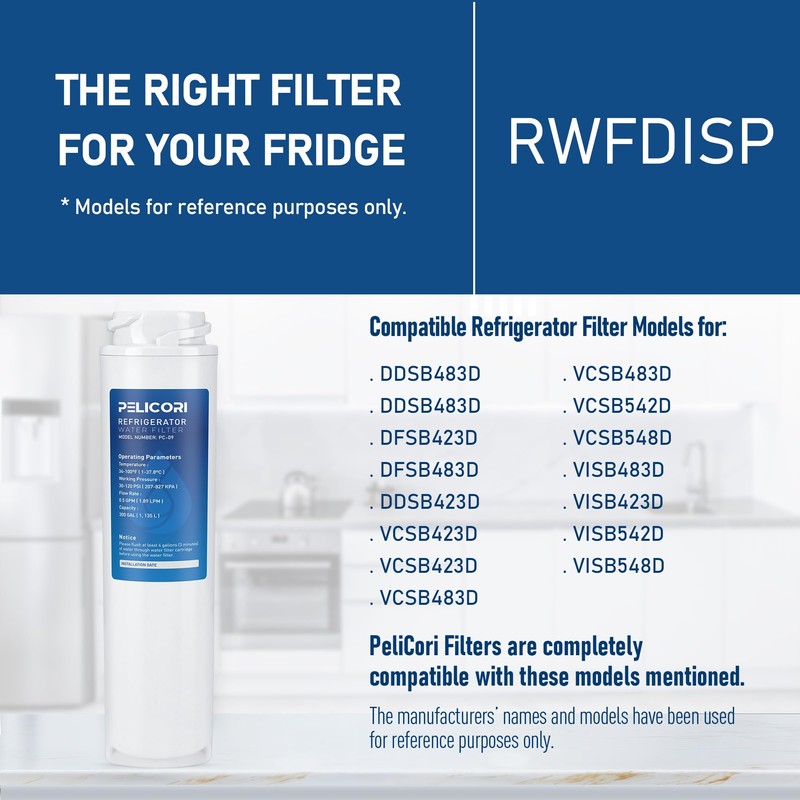 RWFDISP Filter Replacement, Compatible With Viking Built-In Filter RWFDISP (1