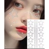 Self Adhesive Face Gems Pearls for Makeup,3D Heart Star Moon