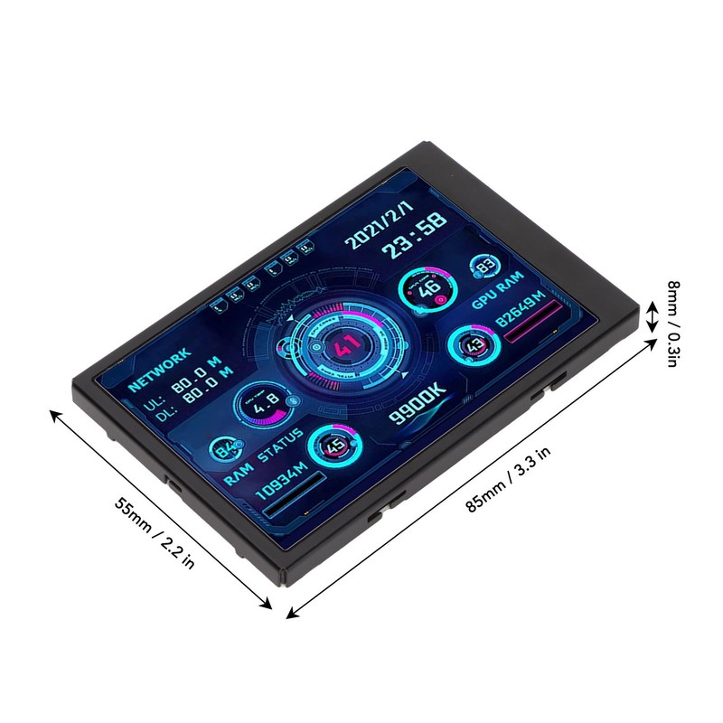 3.5in IPS USB Mini Screen AIDA64 PC CPU RAM Data