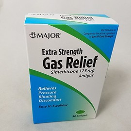 Rugby Ultra Strength Simethicone Gas Relief 180 mg - Maximum Gas Relief for Adults - May Help with Symptoms of Flatulence, Bloating, Gas Fullness - 60 Softgels