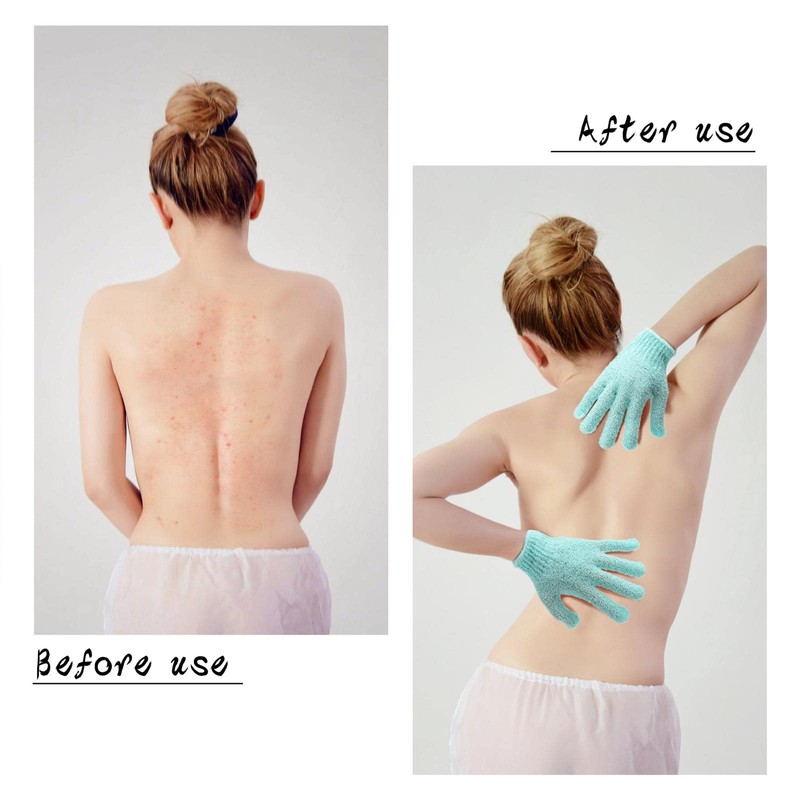 BTYMS 12 Pcs Shower Exfoliating Gloves Hand Exfoliating Glove Body