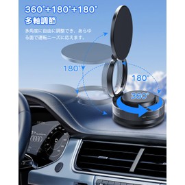 Smartphone Holder, Car, Smartphone Stand, 2025 Newest Vacuum Suction Cup, Super Strong Magnetic, Ultimate Stable, 360° Rotation, Freely Adjustable, 24 x N55 Magnet, Premium Alloy Material, MagSafe