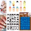 BlueZOO Nail Stamping Plates Set, Moon Star Cross Heart French