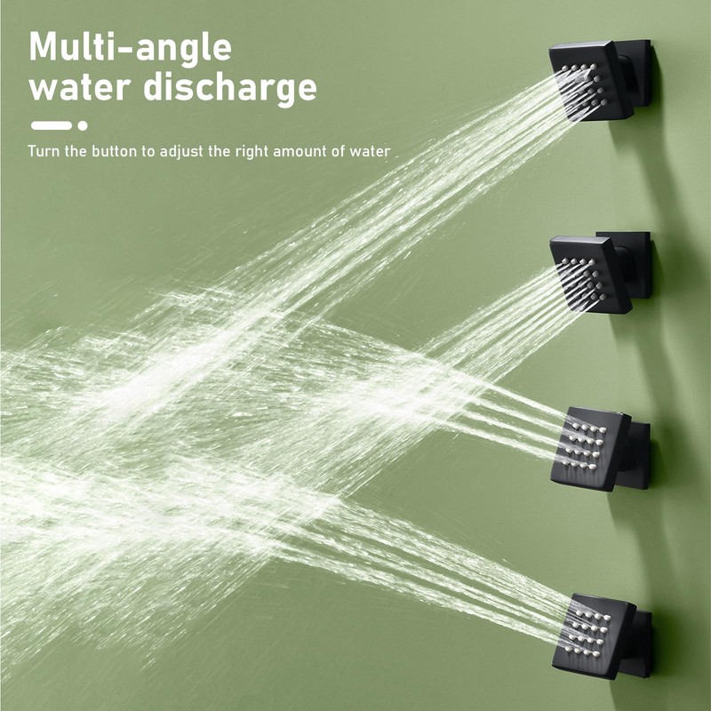 Shower Body Spray Jets with Adjustable Flow On Off Switch,