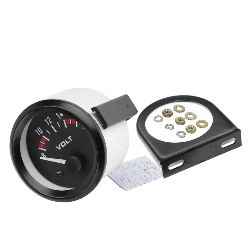 BLLYOGU 2"(52mm) DC12V Voltmeter Digital Volt Gauge Voltage Meter Kit