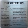 FIRE OPERATION SIGN FOR ELEVATOR (Brush Silver Aluminum, SIZE6X6INCH, DOUBLE