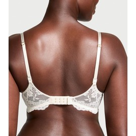 Victoria's Secret Fashion Show '24 Women's Smooth & Lace Lightly Lined Classic Coverage Demi Bra, Coconut White, 32C
